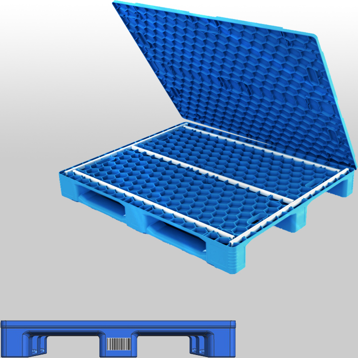 3Runners Closed Deck RFID Plastic Pallet Plastic Pallets for Storage