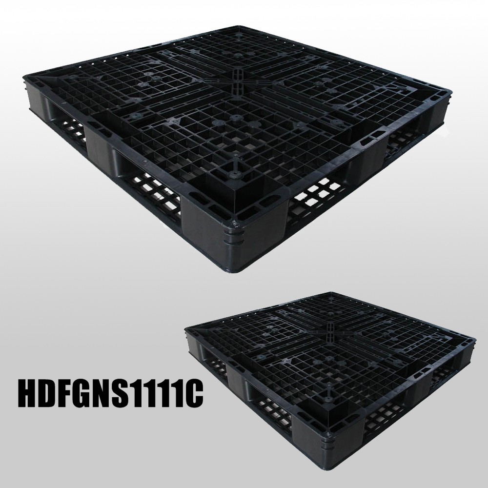 43x43 Medium Duty Black Pallets Made from Recycled Plastic
