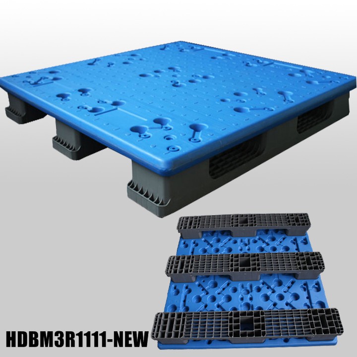 Extra high load capacity blow molding plastic pallet 1100x1100x150mm