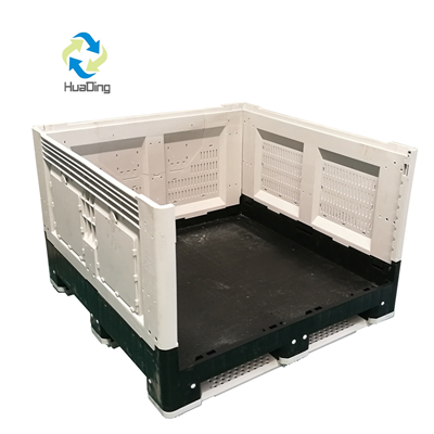 Heavy Duty Stacking And Racking Plastic Storage Pallet Box Container for Warehouse Storage