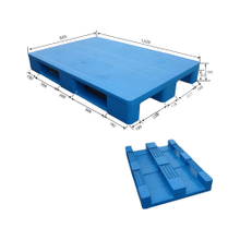 1100*1100 Three Runners Close Deck Stacking Storage Blue Plastic Pallet