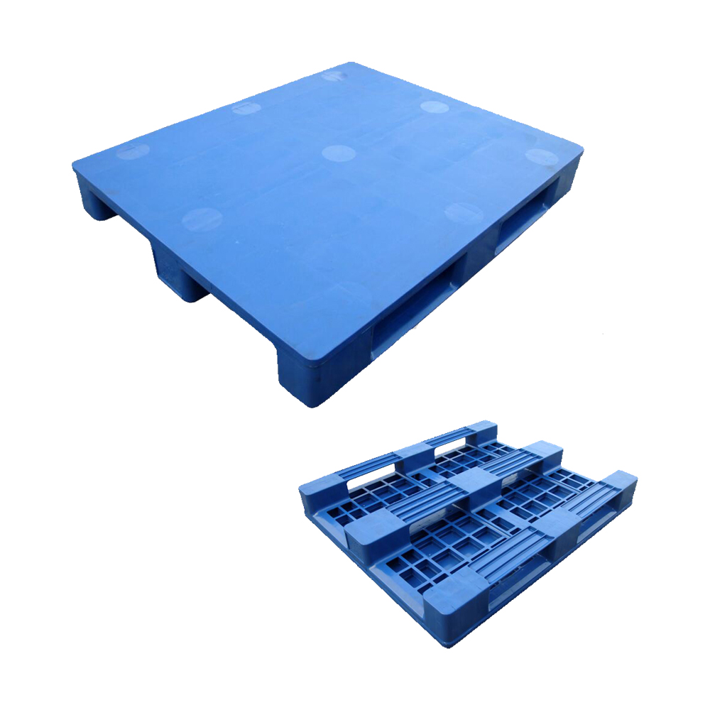 1200*1000 Three Runners Single Faced Stackable Plastic Pallets 