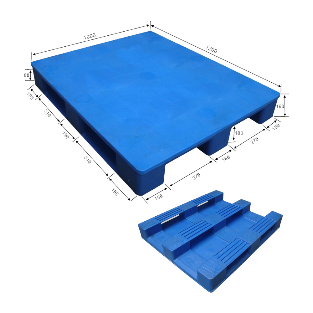 Steel Reinforced Rackable Closed Type Flat Deck Plastic Pallet