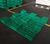 Large Square Green Open Deck Nestable Plastic Pallets