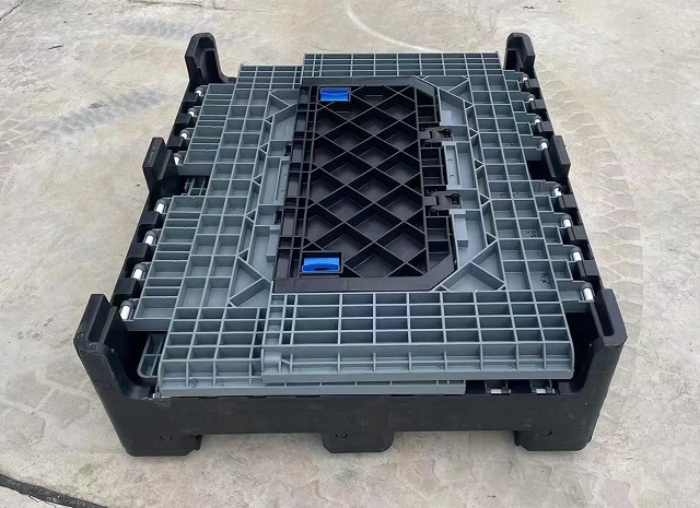 Collapsible Heavy Duty Plastic Pallet Box with Lid