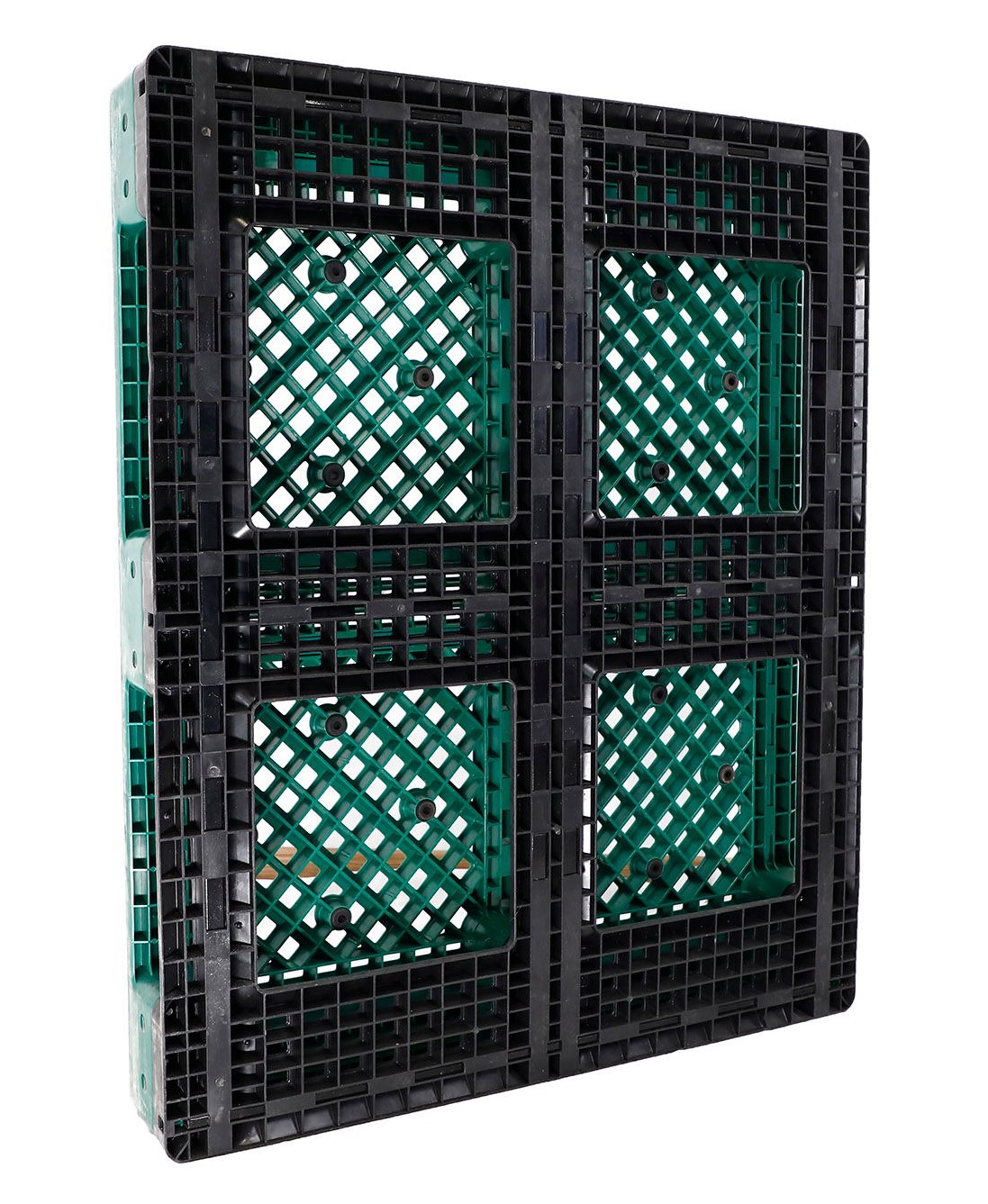HDFGWS1210C 1200 x 1000 Green Colored Stackable Heavy Duty Plastic Pallets