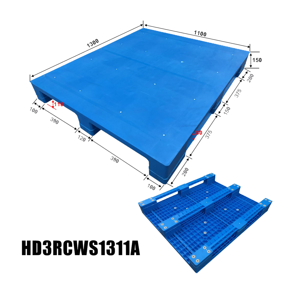 HDPE Industrial Rackable Blue Storage Plastic Pallet