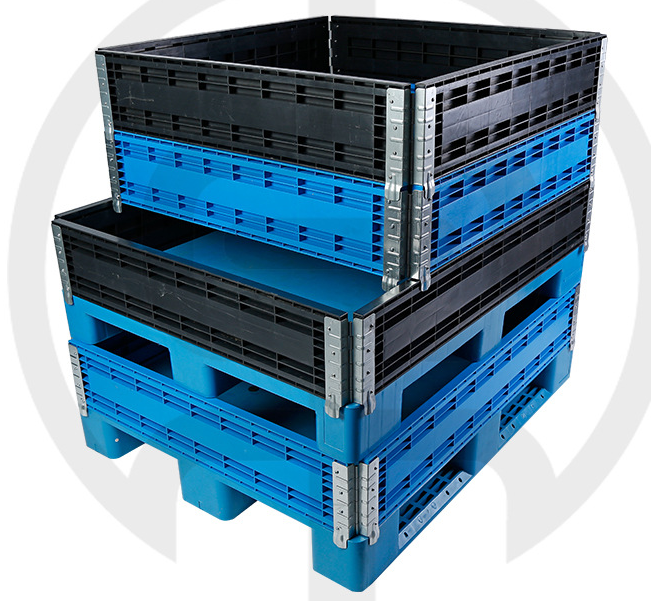 Rigid Stackable Collapsible Plastic Pallet Collars Pack Container