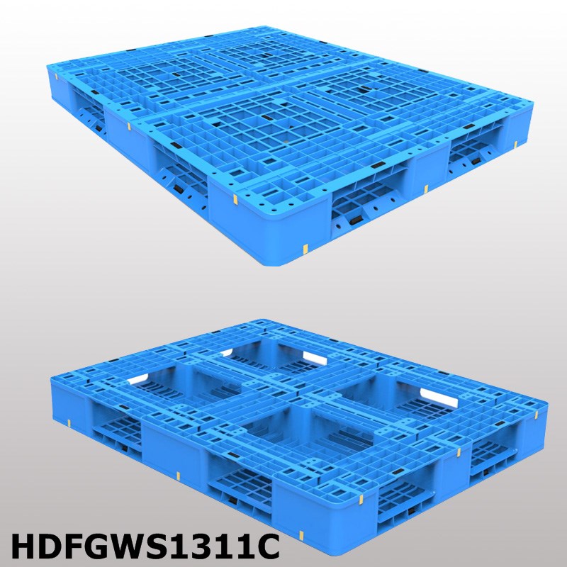 1300 X 1100 HDPE 4 Way Stacking Plastic Pallets for Automation