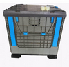 Reinforced Collapsible Stackable Plastic Pallet Box with Lid