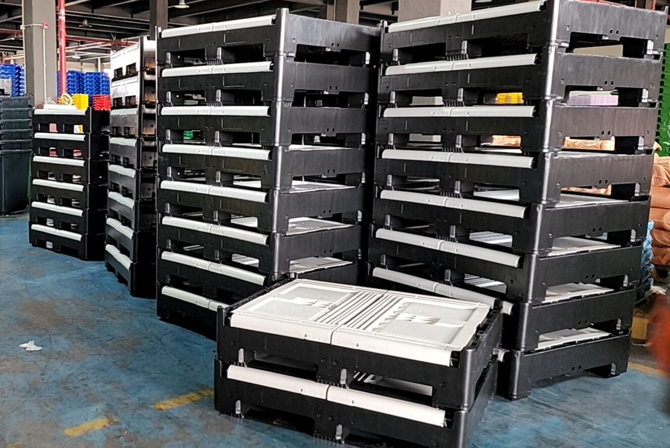 1200*1000*810 Closed Walls And Grid Bottom Reusable Storage Plastic Pallet Container