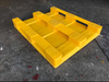 1200 x 1000 Yellow PP Solid Top Rackable Plastic Pallets with Lip