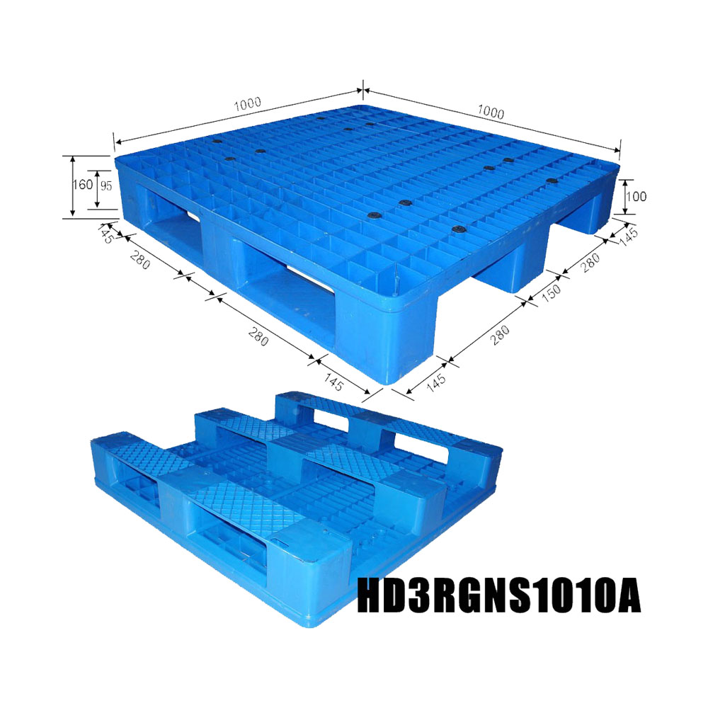 Colored Racking Nestable Plastic Pallets 1000 x 1000
