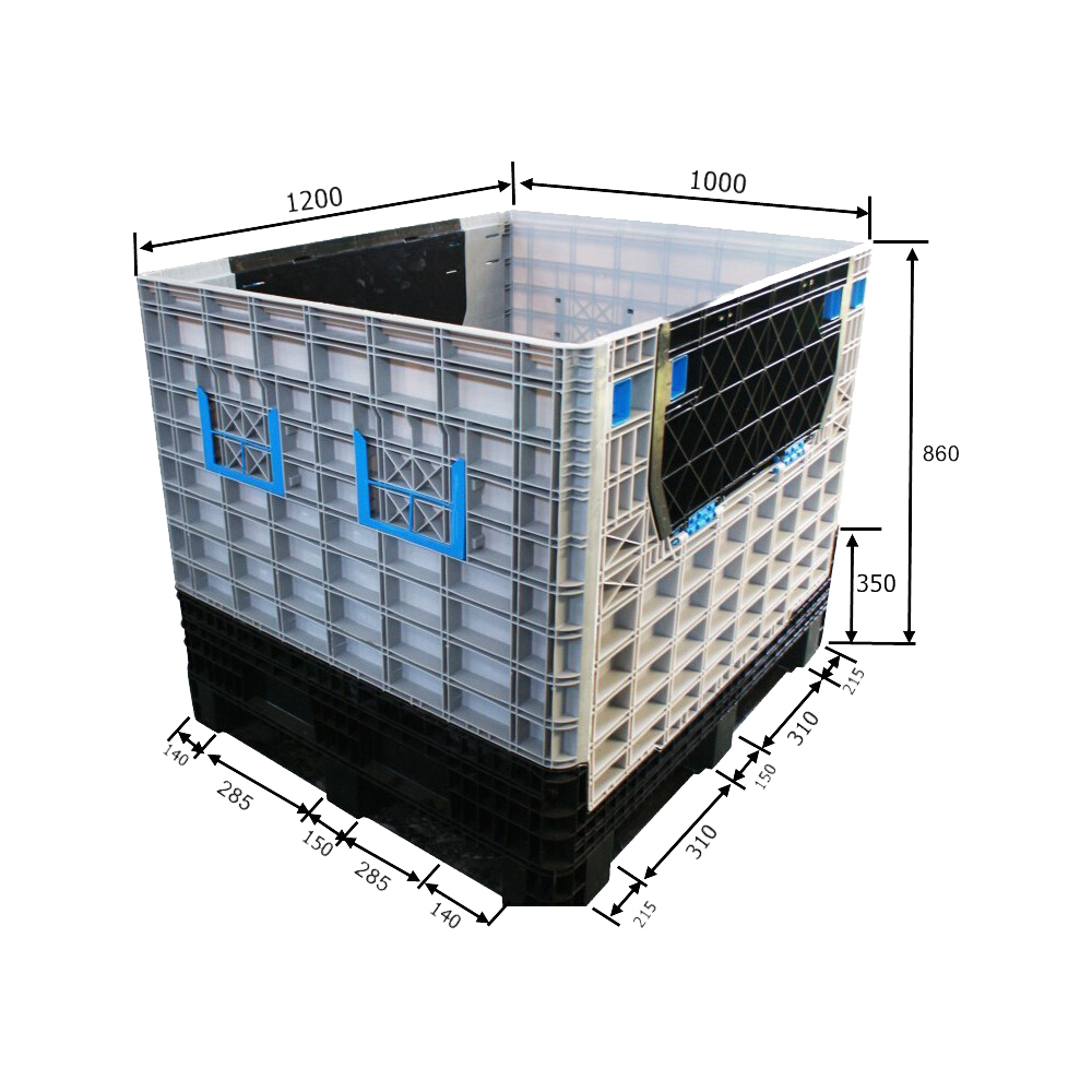 1200*1000*860 Large Foldable Collapsible Plastic Pallet Box 