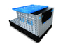 Large Solid Collapsible Plastic Pallet Storage Tote Bin