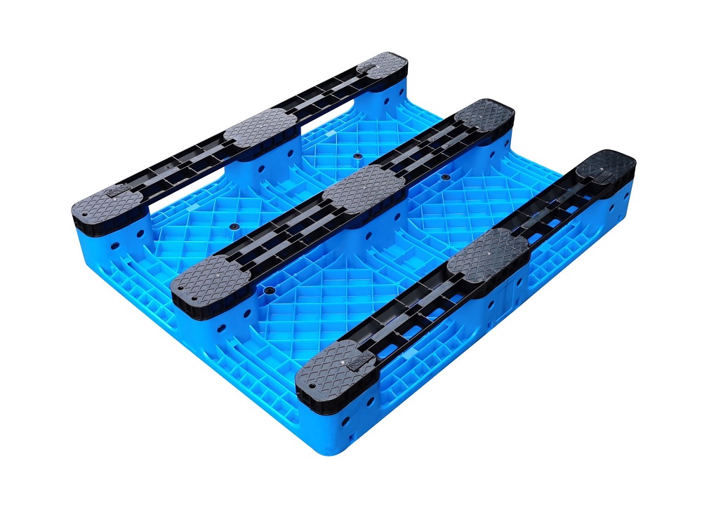 1000 x 800 Strong RFID Rackable Plastic Pallet for Storage
