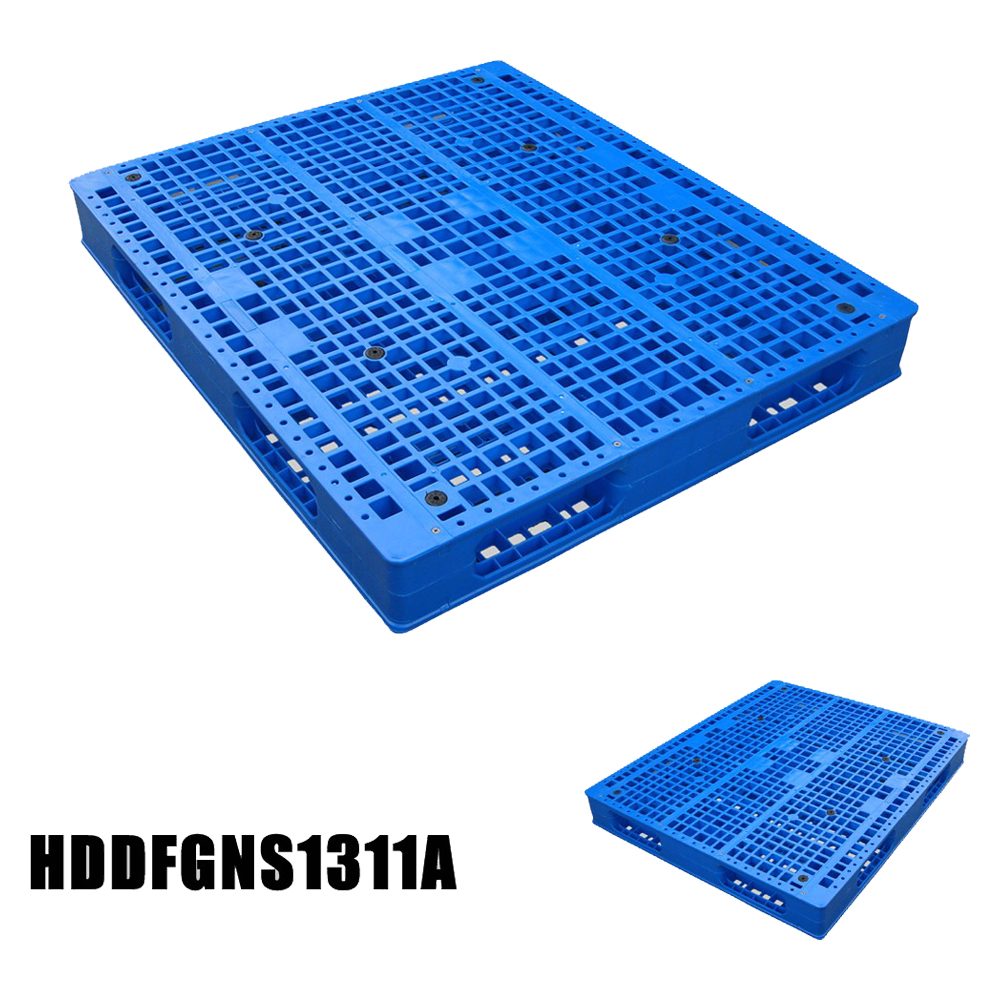 HDDFGNS1311A Blue Stackable Open Deck Plastic Pallet 1300 x 1100