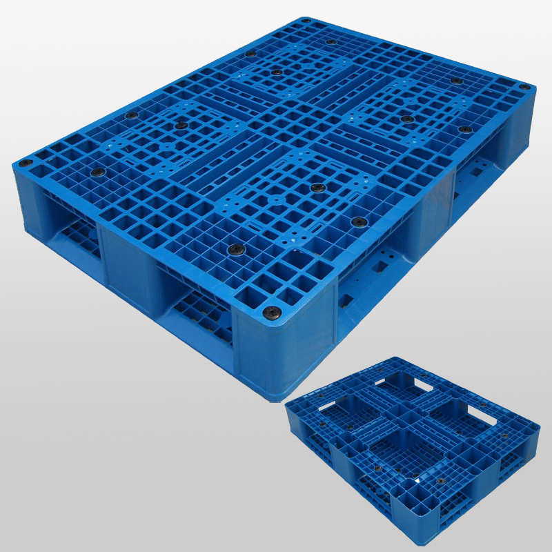 1100*800*155mm stackable plastic pallet with full perimeter bottom