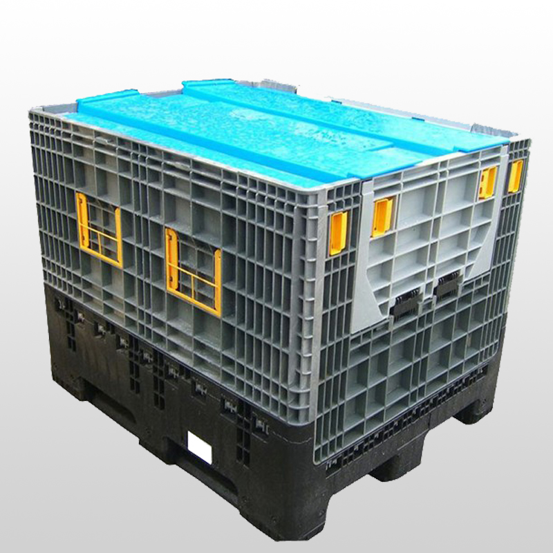 Foldable Pallet Container Plastic Pallet Box with Lid