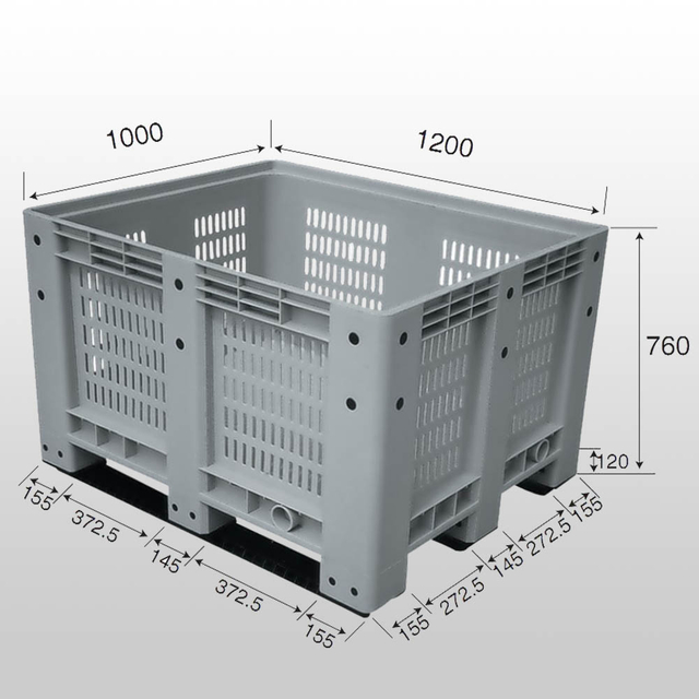 1200*1000*760mm Plastic Pallet Perforated Crate