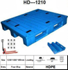 Plastic Pallet with 3 Paralled Bar Structure in Bottom, Rackable, Grid-1