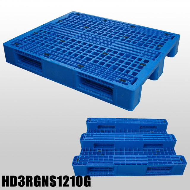 1200*1000*170 mm Industry plastic pallet with 3 runners and mess deck