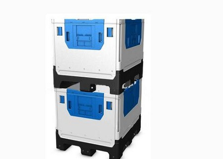 Solid Stackable Foldable Plastic Pallet Container for Storage