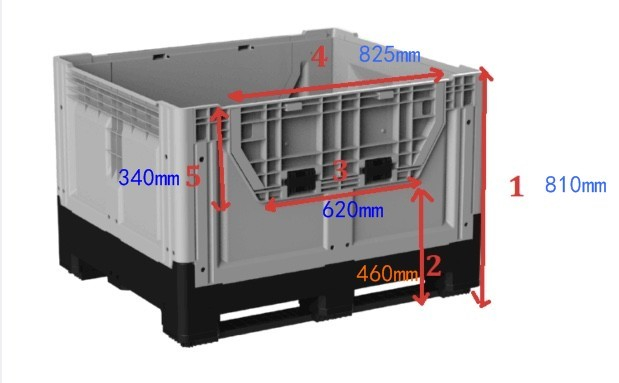 Closed Walls And Grid Bottom Reusable Storage Plastic Pallet Container ...