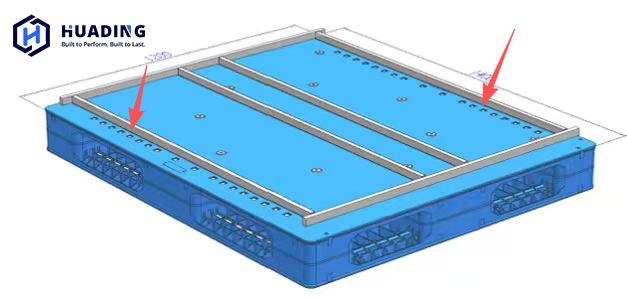 What HUADING recommended - 1400x1200x150mm steel reinforced plastic pallet for bagged goods warehousing