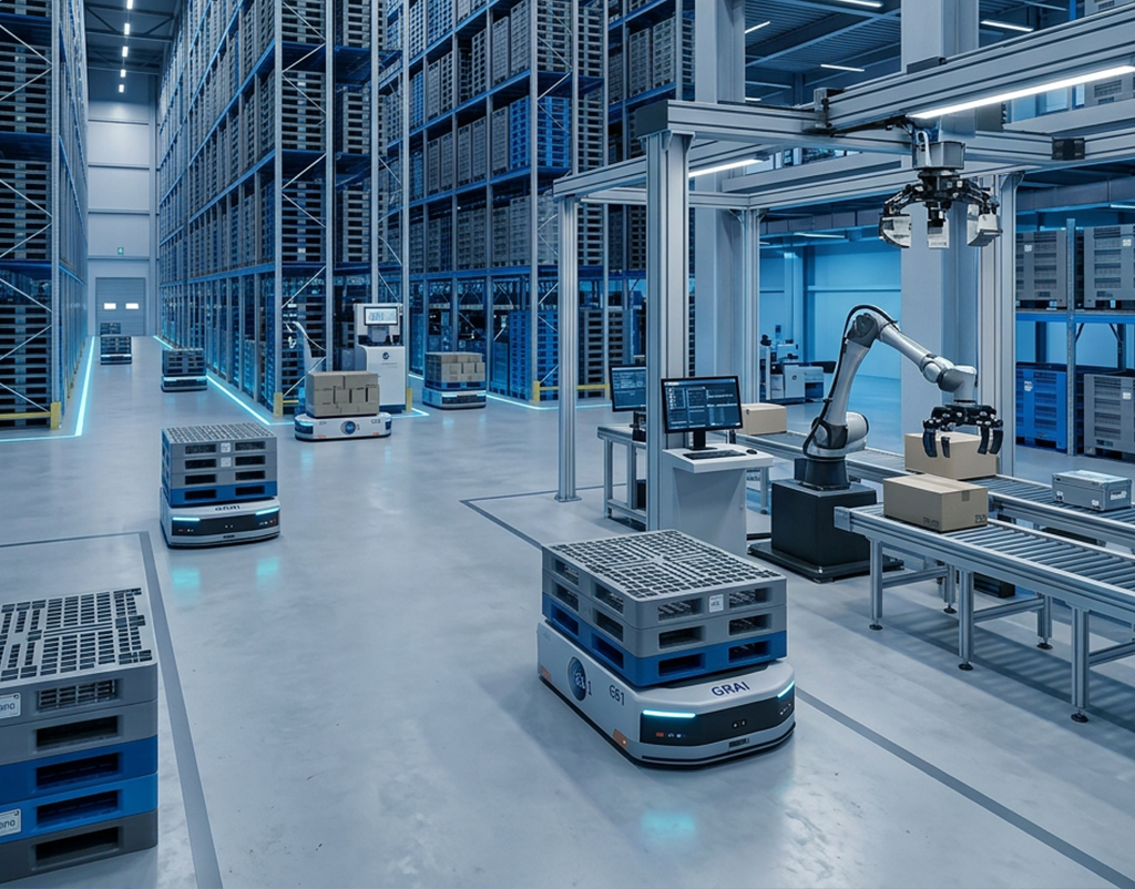 GS1 pallet identification in automated warehouse supply chain