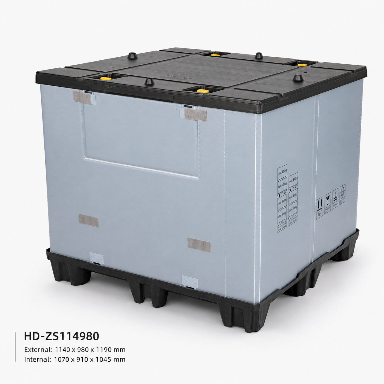 1140x980 Injection-Moulded 3-Runner Sleeve Pack Container