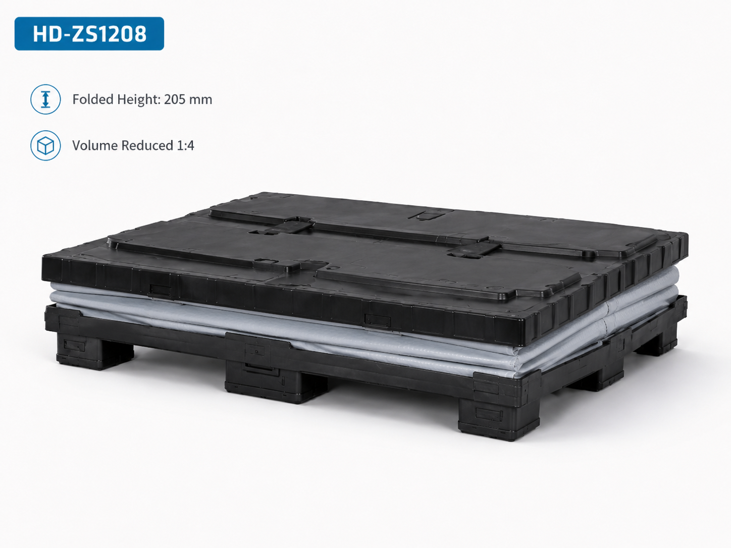1200x800 Injection-Moulded 3-Runner Sleeve Pack Container