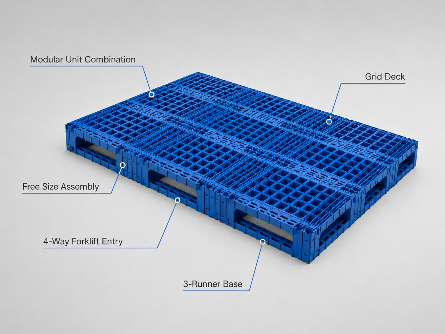 2300x1100x150 mm Modular Plastic Pallet