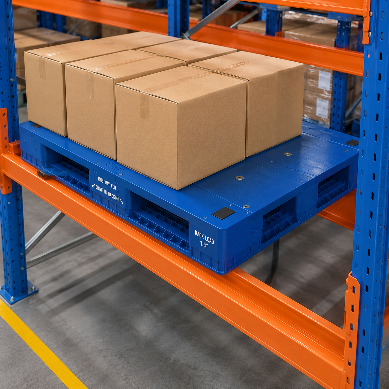 1200x1200x150 mm Three-Runner Solid Top Plastic Pallet