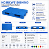 1200x800x160 mm Three-Runner Solid Top Plastic Pallet