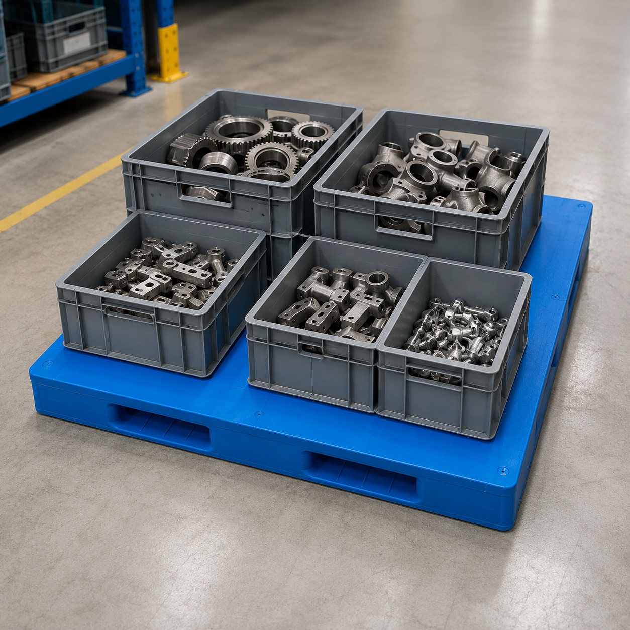 1600x1600x150 mm Double-Face Solid Top Plastic Pallet