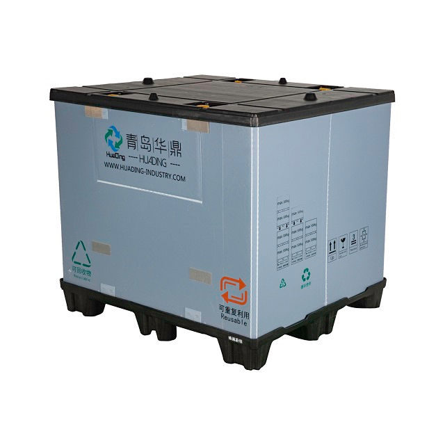 Foldable Plastic Sleeve Pack Box with Pallet and Lid