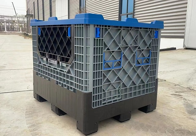 1200x1000x980 Solid Foldable Plastic Pallet Storage Box with Lid