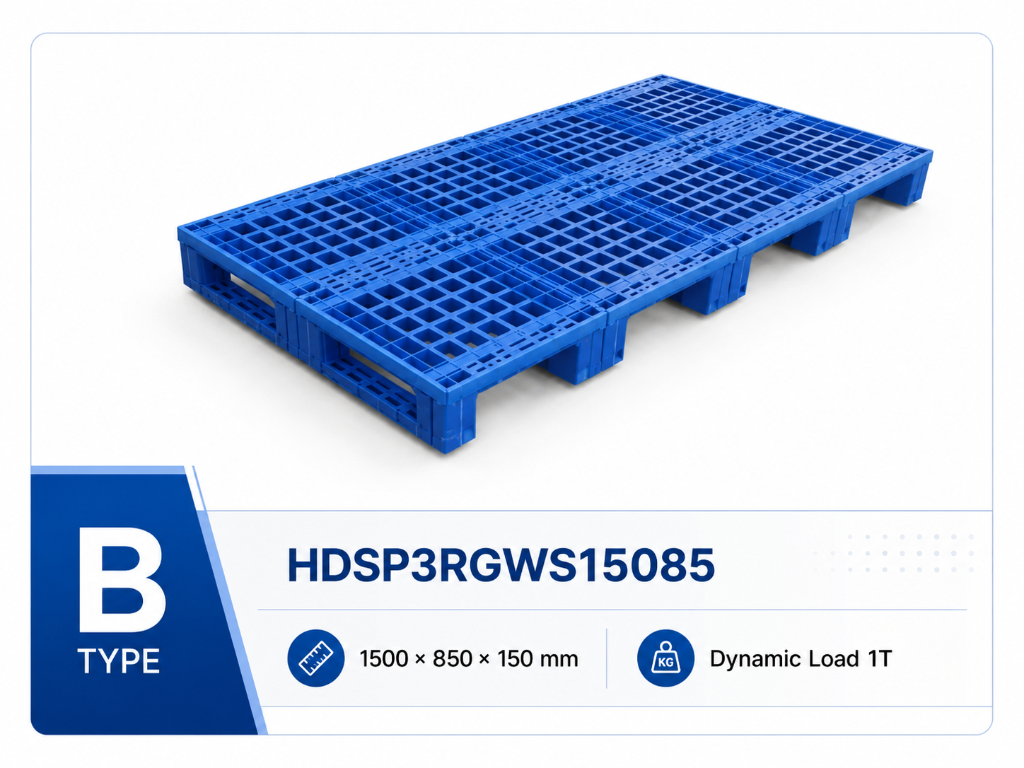 1500x850x150 mm Modular Plastic Pallet