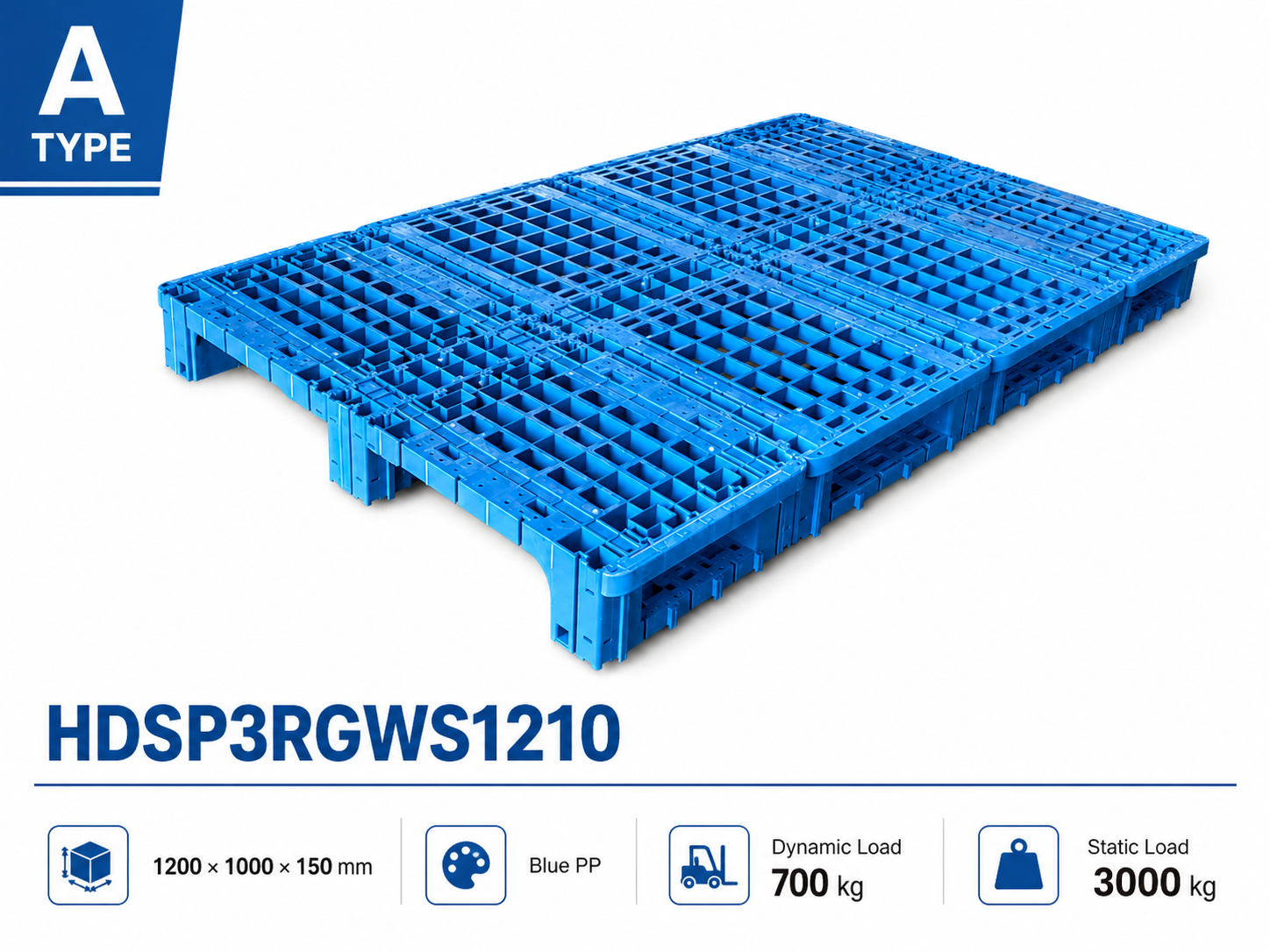 1200x1000x150 mm Modular Plastic Pallet