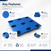 1100x1100x140 mm Blow Molded Plastic Pallet