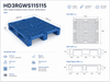 1150x1150x170 mm Three-Runner Open Deck Plastic Pallet