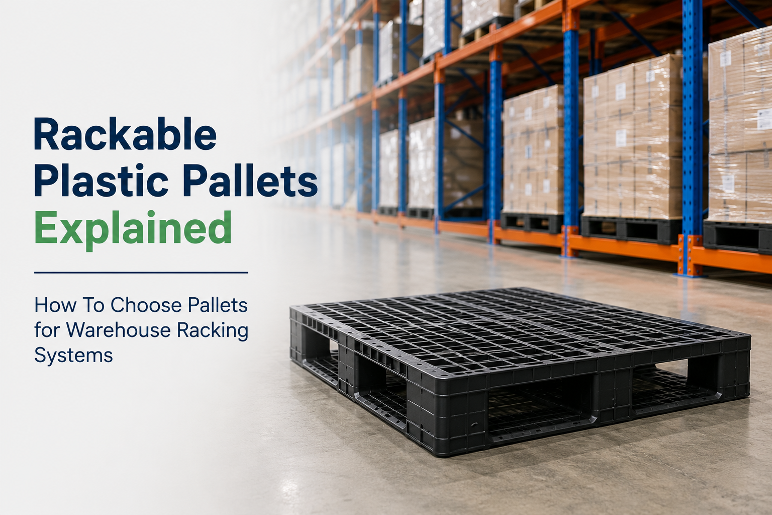 Rackable Plastic Pallets Explained How To Choose Pallets for Warehouse Racking Systems