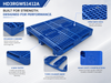 1400x1200x150 mm Three-Runner Open Deck Plastic Pallet