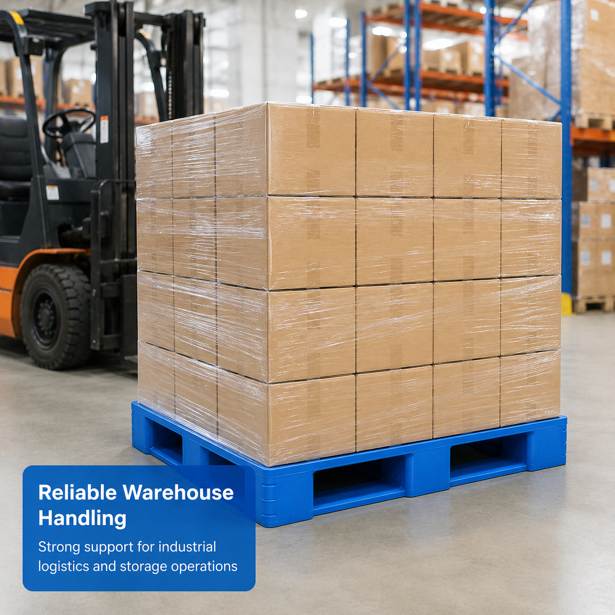 1200x1000x160 mm Three-Runner Solid Top Plastic Pallet