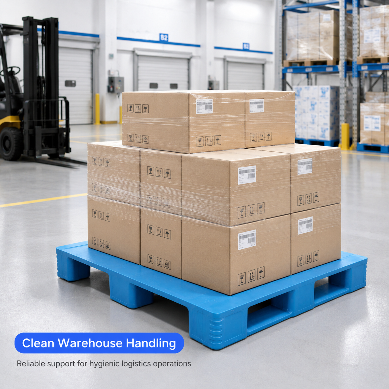 1200x1000x160 mm Three-Runner Solid Top Plastic Pallet
