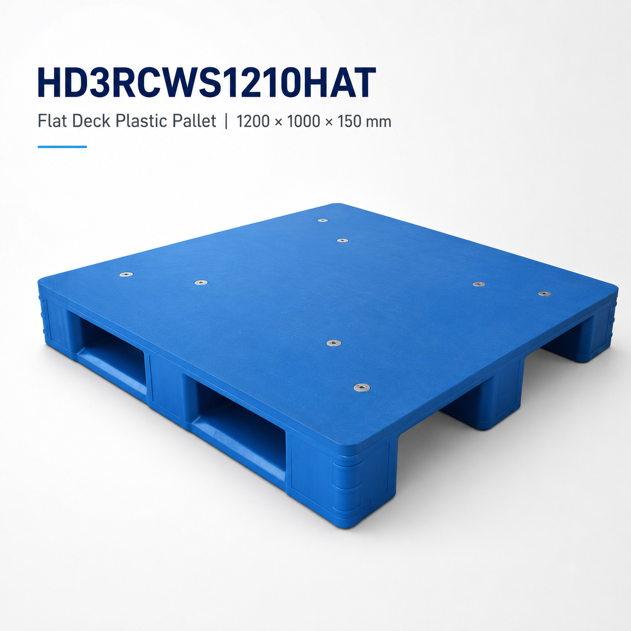 HD3RCWS1210HAT Three-Runner Solid Top Plastic Pallet