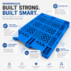 1400x1100x150 mm Three-Runner Open Deck Plastic Pallet