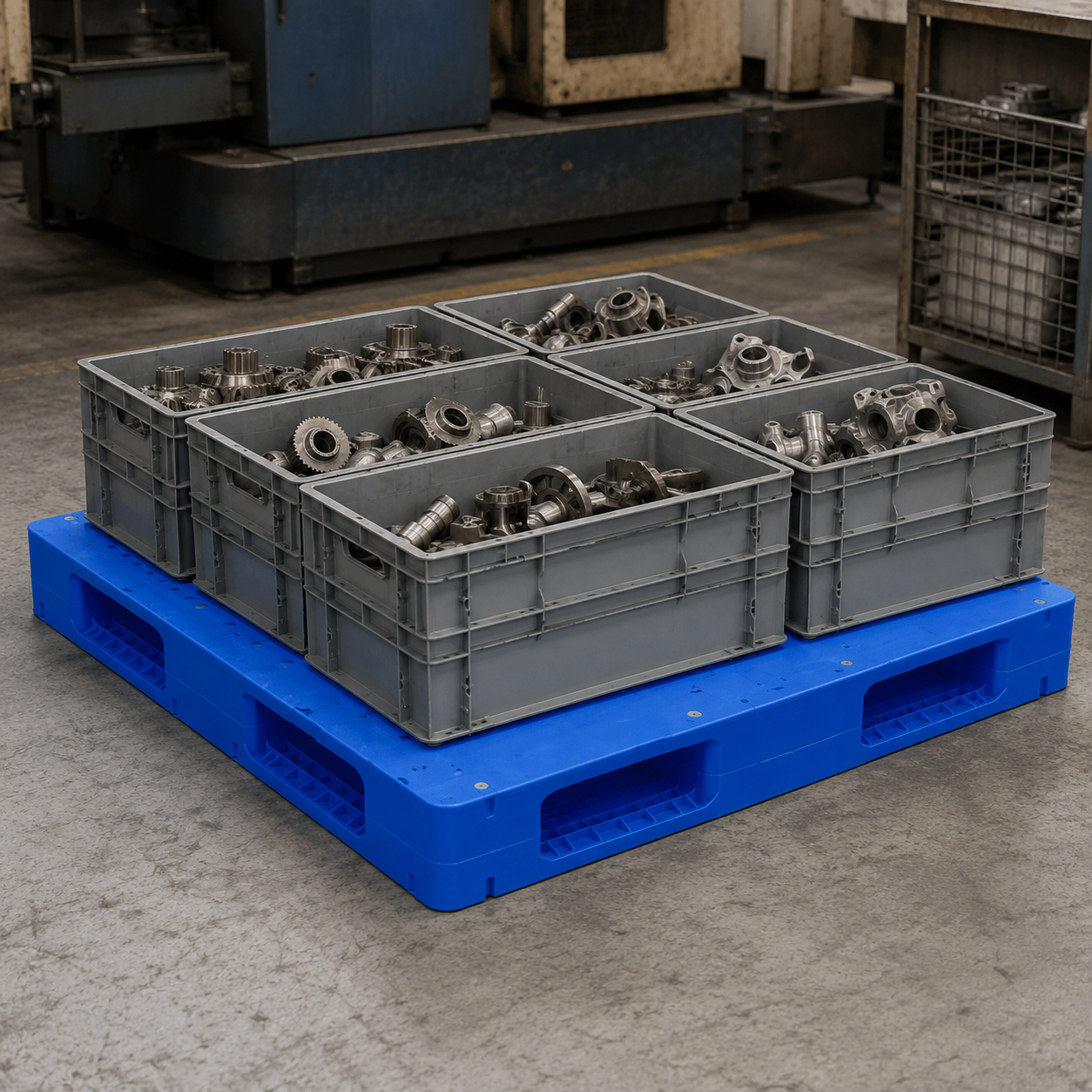 1400x1200x150 mm Double-Face Solid Top Plastic Pallet