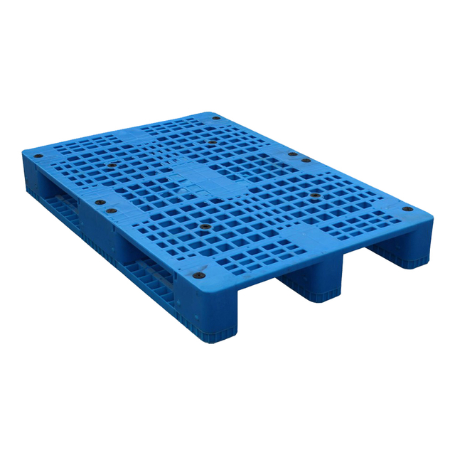 1200*800 Three Runners Hdpe Blue Plastic Pallet